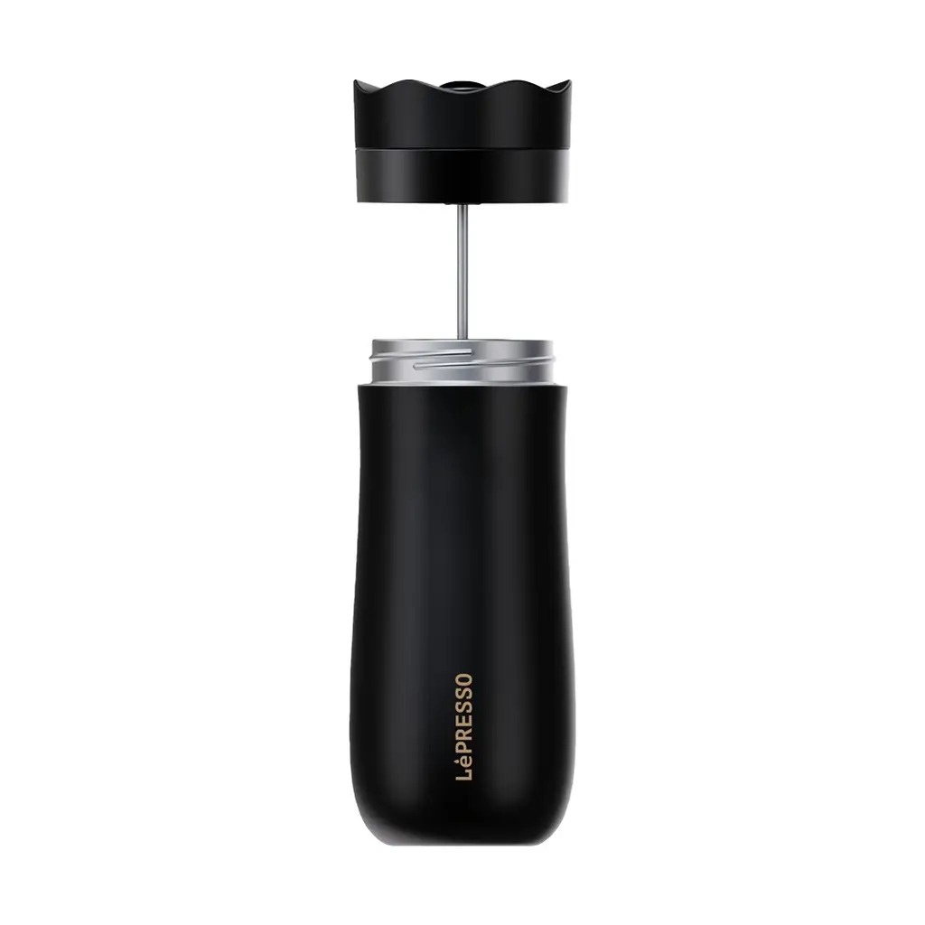 LePresso Insulated Mug with French Press - Black  (1).webp