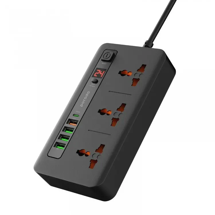 Porodo Multi-Port Power HUB 4 USB-A-USB-C Ultimate Home & Office Kit 2M.webp