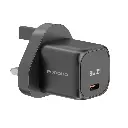 Porodo PD 20W UK Fast Charger - With C to Lightning Cable - With C to C Cable - Black (1).webp