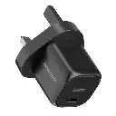Porodo PD 20W UK Fast Charger - With C to Lightning Cable - With C to C Cable - Black.webp