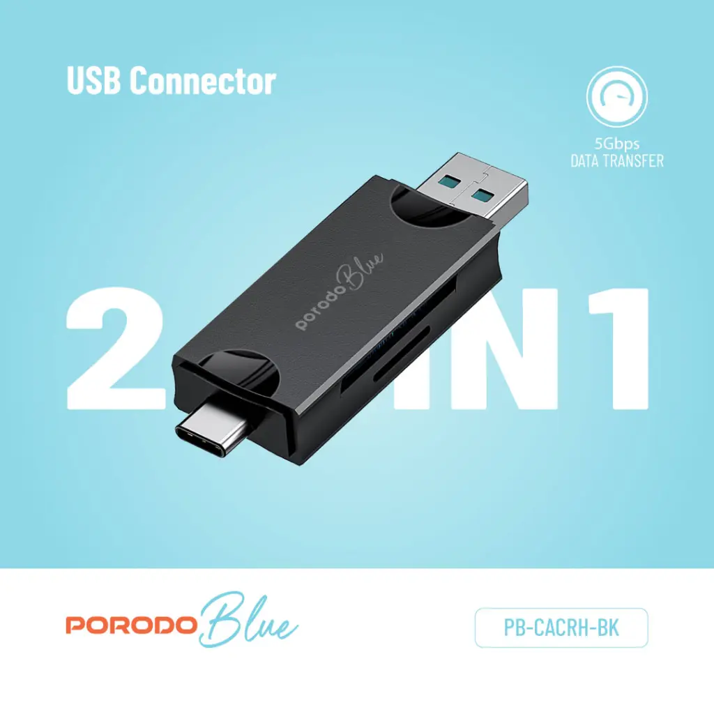 Porodo Blue 2-in-1 Card Reader with Card Holder (2).webp