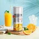 Porodo Lifestyle Portable Slow Juicer 55W - White  Orange.webp