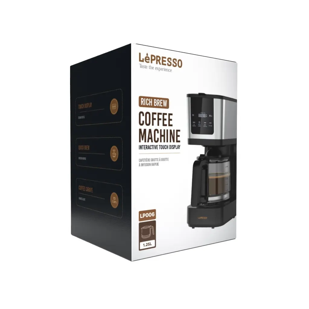 LePresso Rich Brew Coffee Machine Interactive Touch Display - Black (2).webp