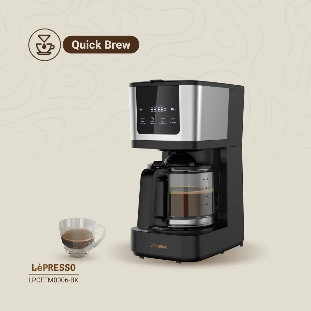 LePresso Rich Brew Coffee Machine Interactive Touch Display - Black (7).webp