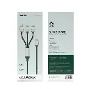 Green Lion 3-in-1 Cable Braided Type-C to C+C+L - Black + Dark Green.webp