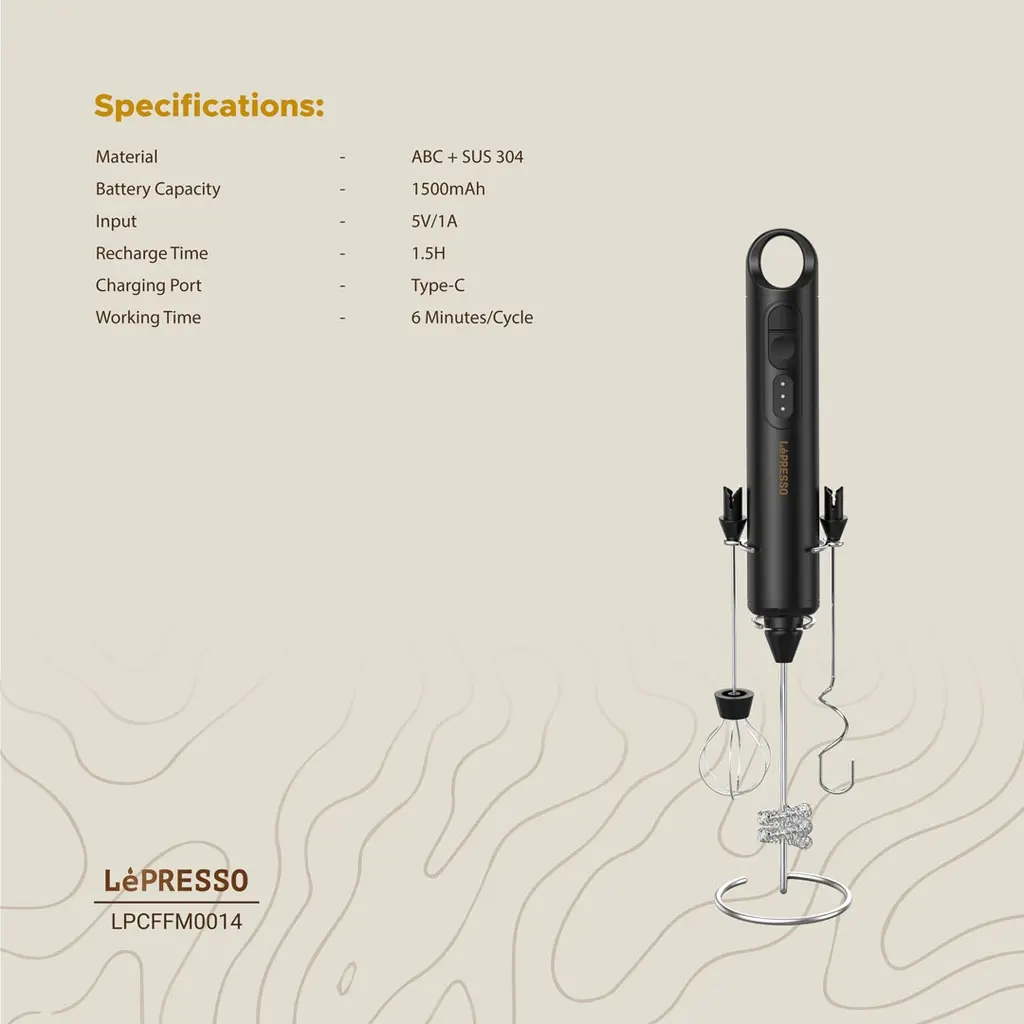 LePresso 3 In 1 Frother - Black.webp
