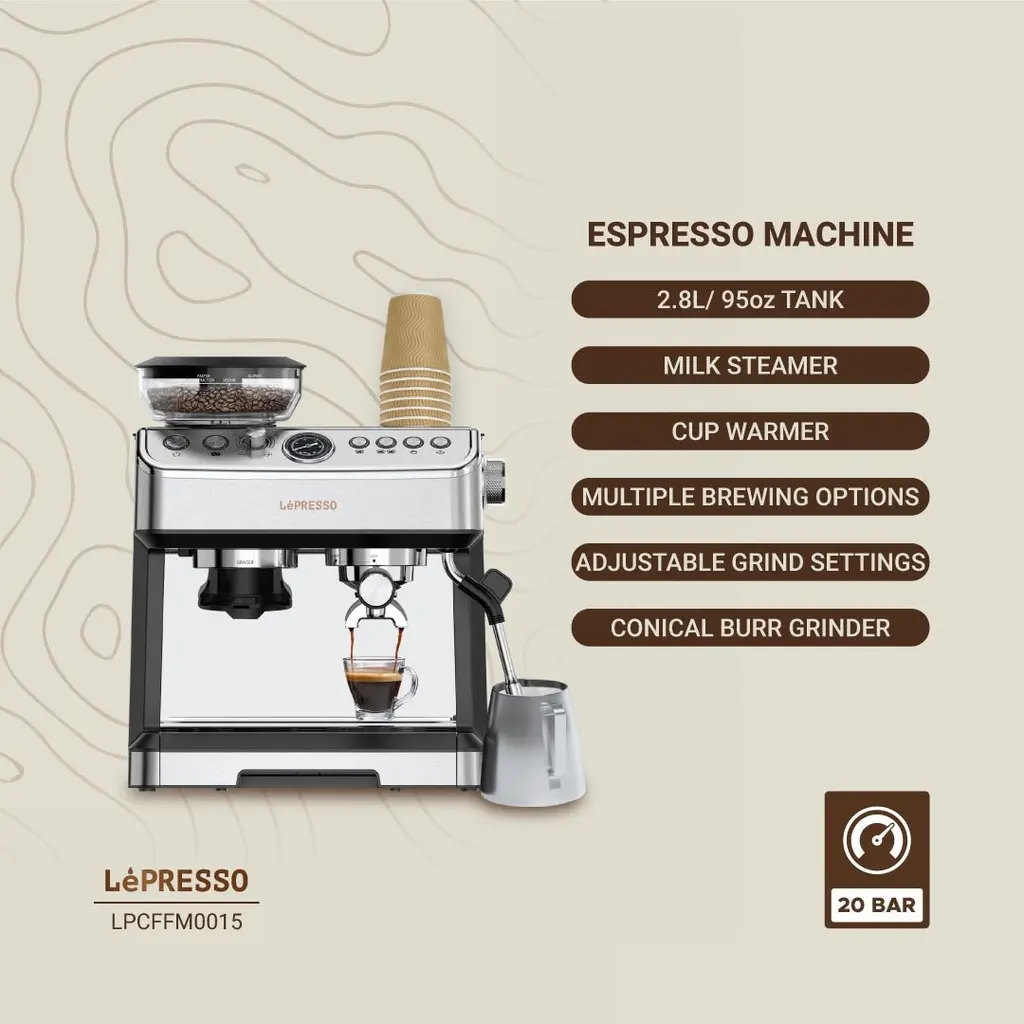 Lepresso Advanced Espresso Machine - Silver (7).webp