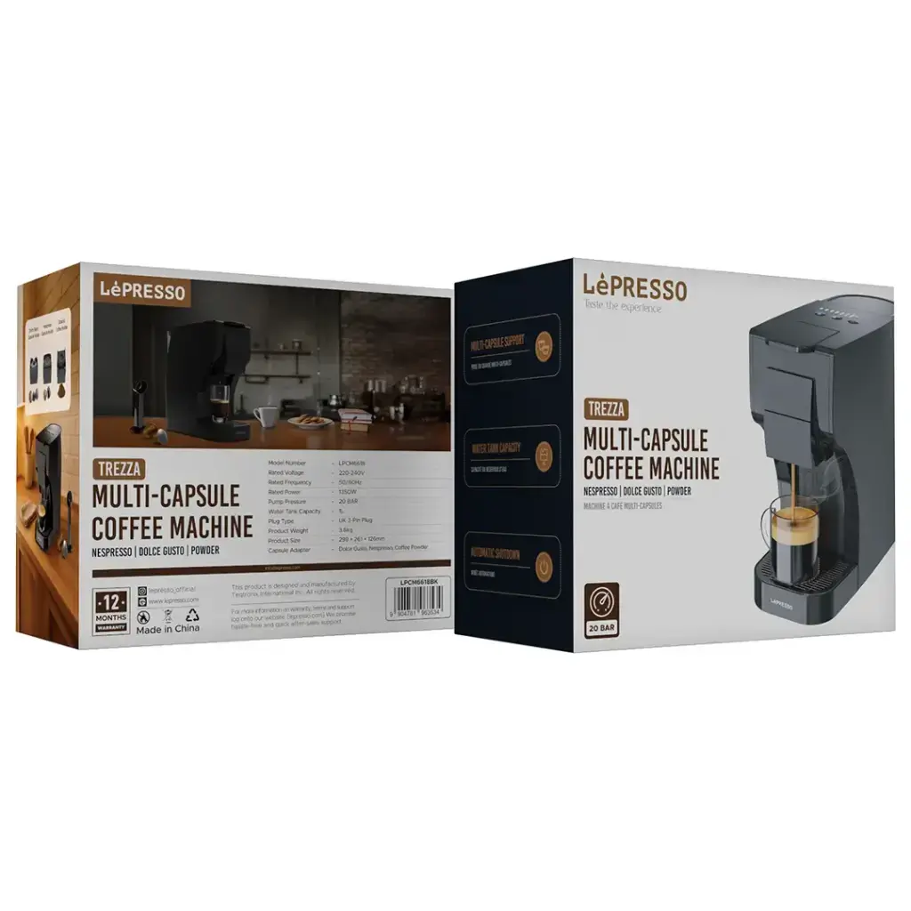 Lepresso Multi-Capsule Coffee Machine - Black.webp