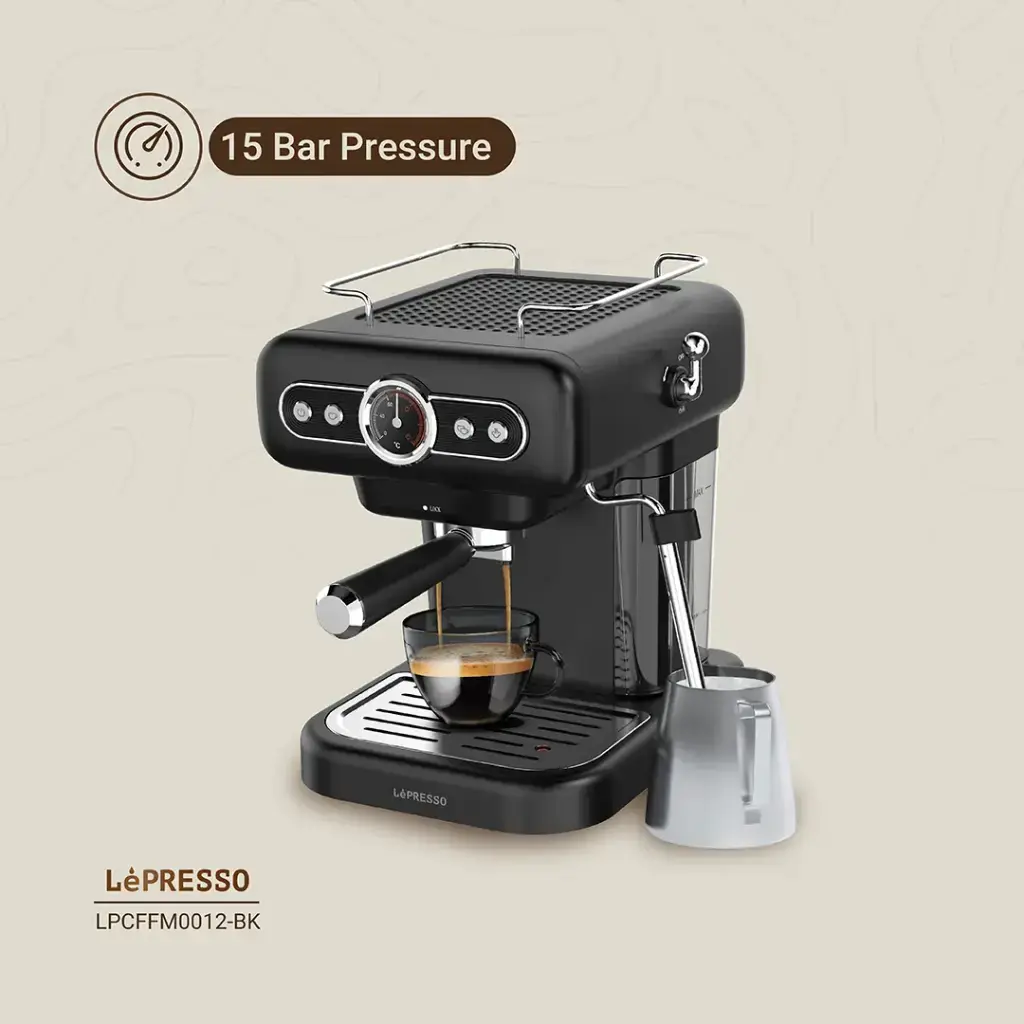 LePresso Retro Espresso Boiler Machine Gauge and Milk Steamer  (5).webp