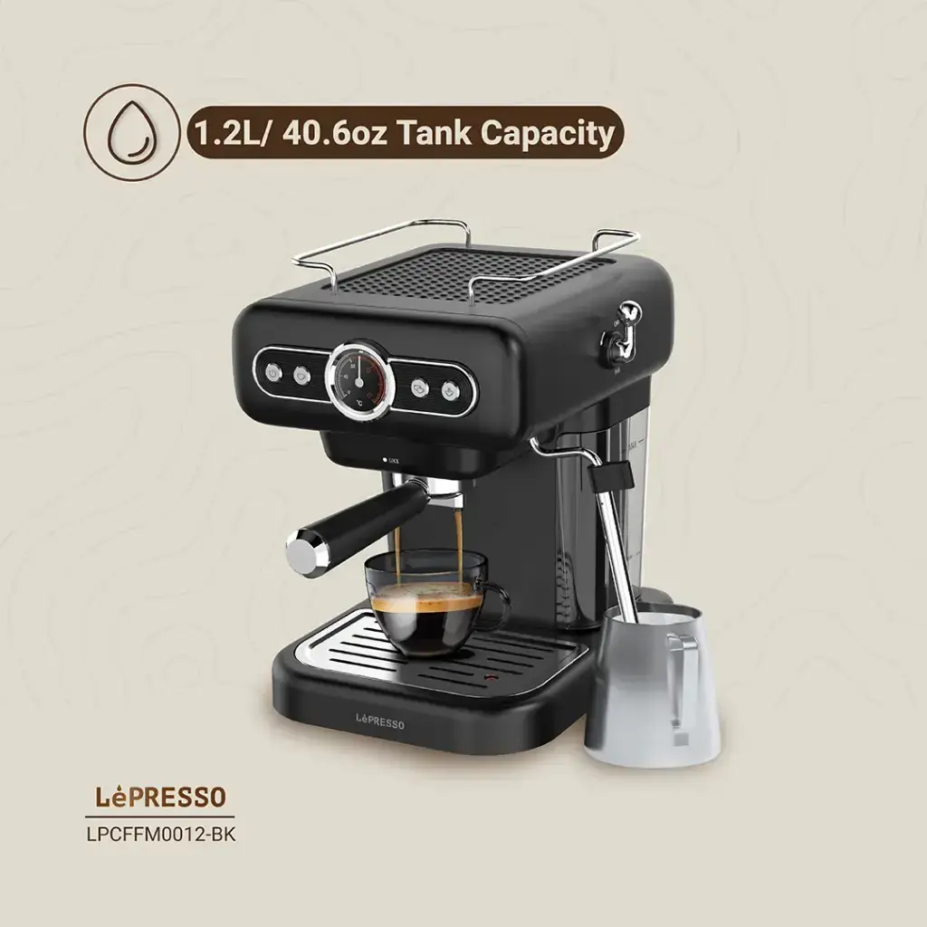 LePresso Retro Espresso Boiler Machine Gauge and Milk Steamer  (1).webp