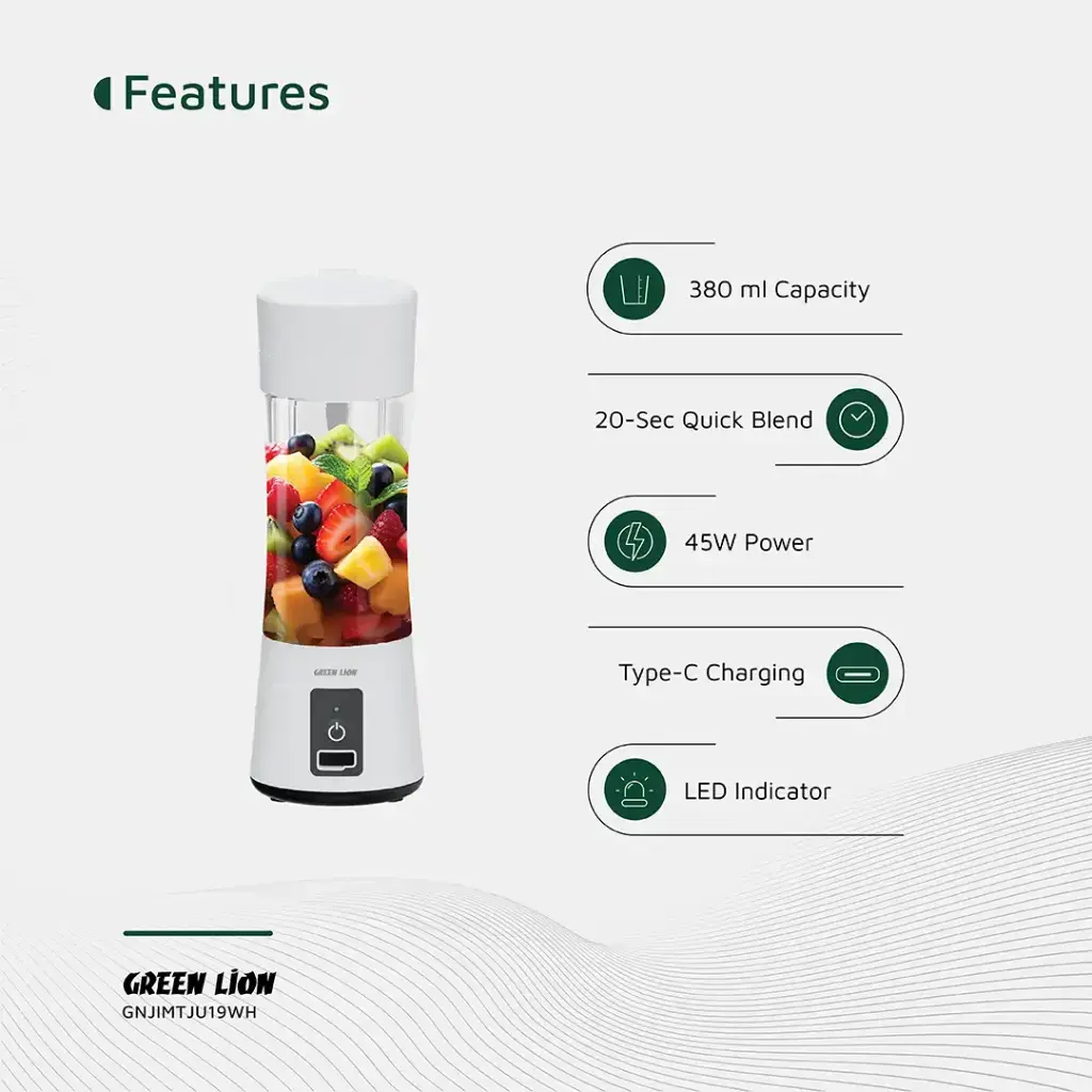 Green Lion Juice Mate Portable Juicer 380mL WH7.webp