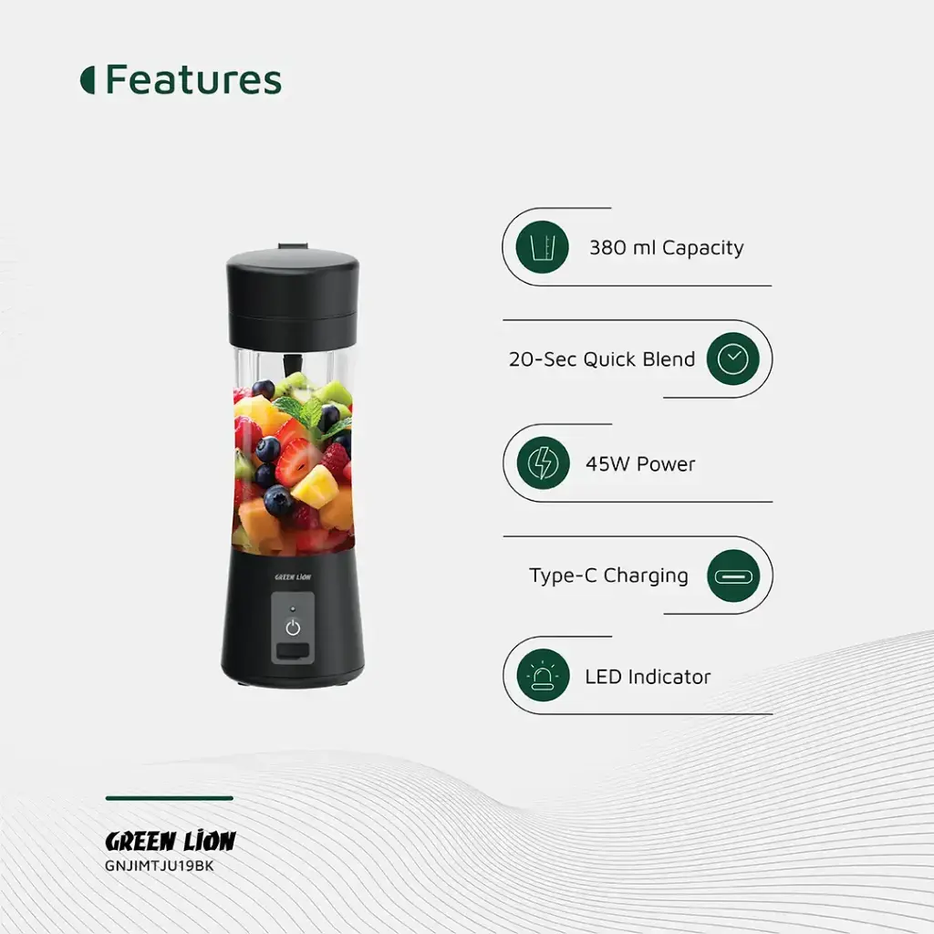 Green Lion Juice Mate Portable Juicer 380mL BK6.webp