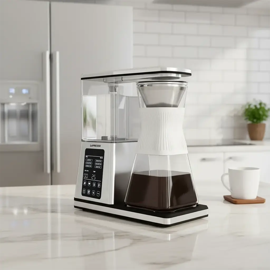 LePresso Crystal Brew Drip Coffee & Tea Maker with Smart Digital Control - Silver5.webp