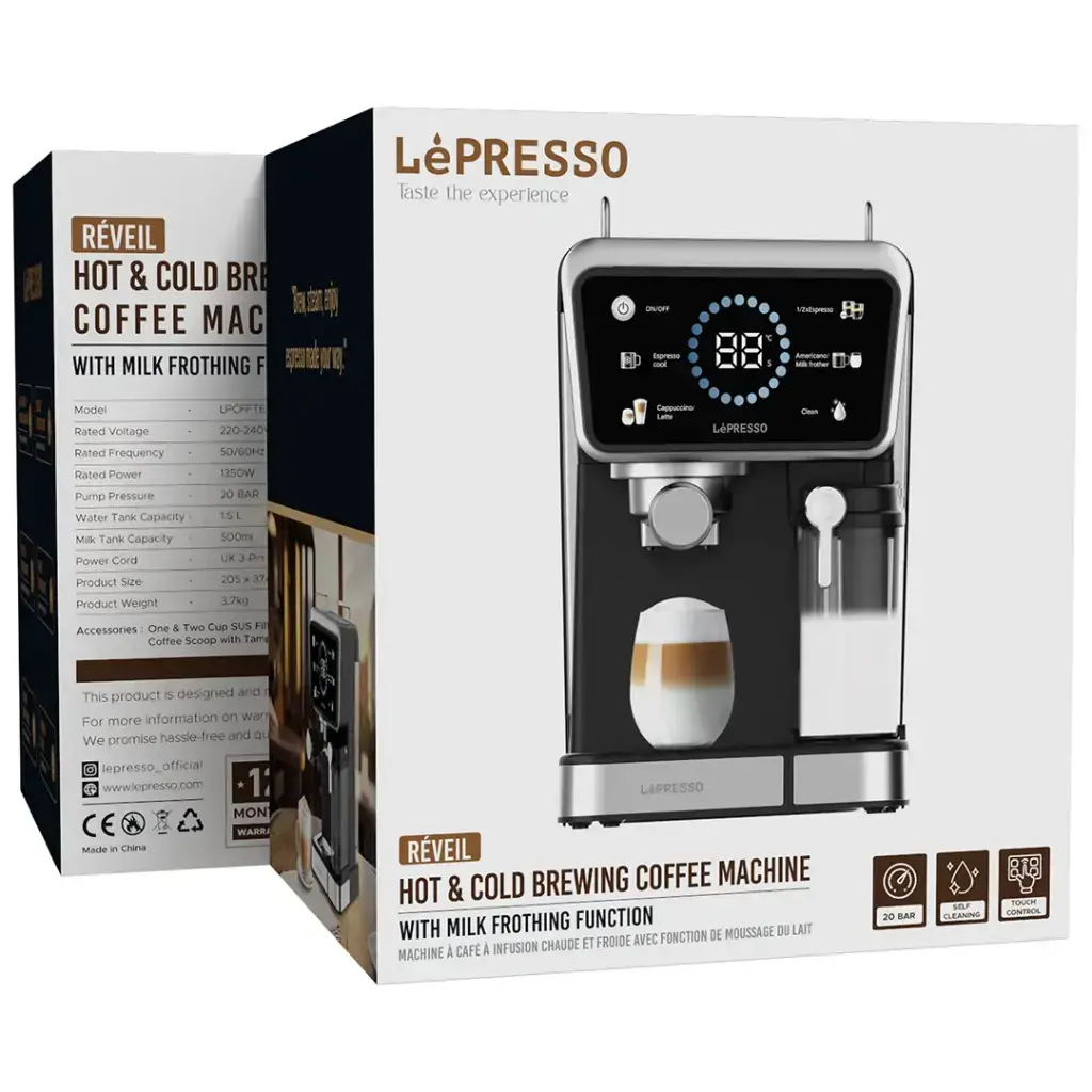 LePresso Réveil Hot & Cold Brewing Coffee Machine - Black.webp