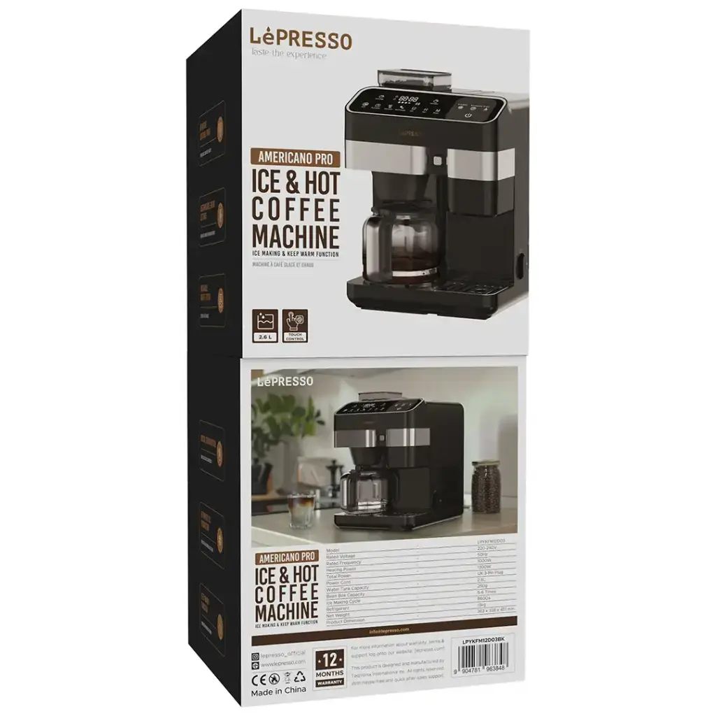 LePresso Americano Pro Ice & Hot Coffee Machine - Black.webp