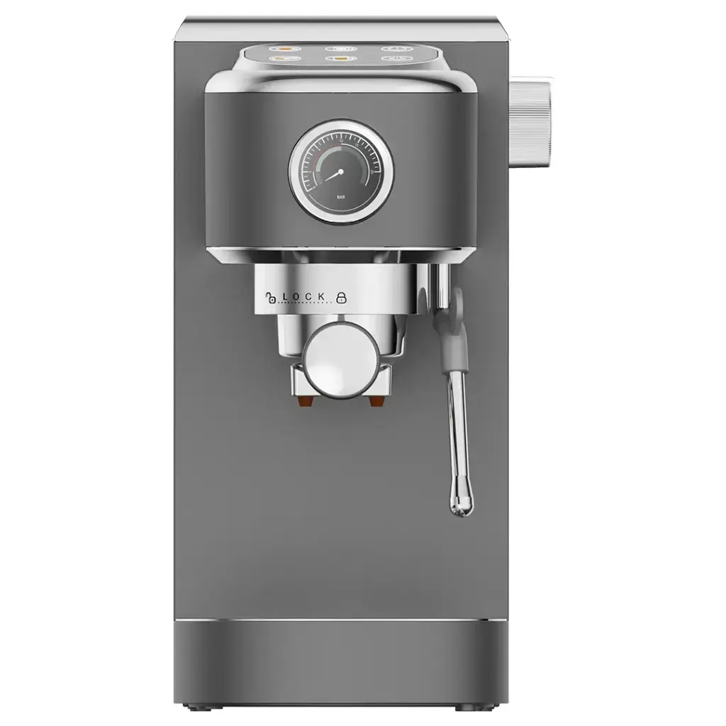 LePresso Hot & Cold Espresso Maker with Steam Wand and Pressure Gauge - Gray2.webp