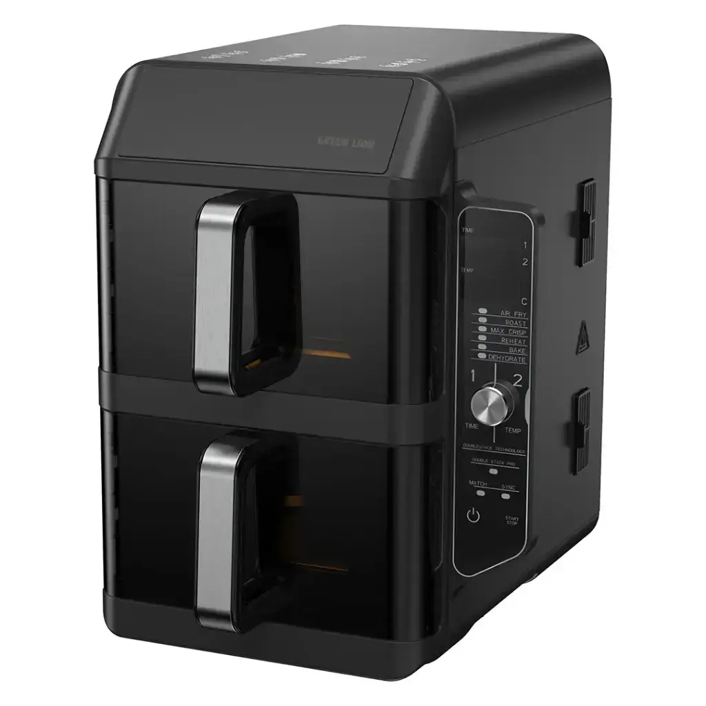 Green Lion Double-Decker Pro Digital Air Fryer 10.2L - Black (2).webp