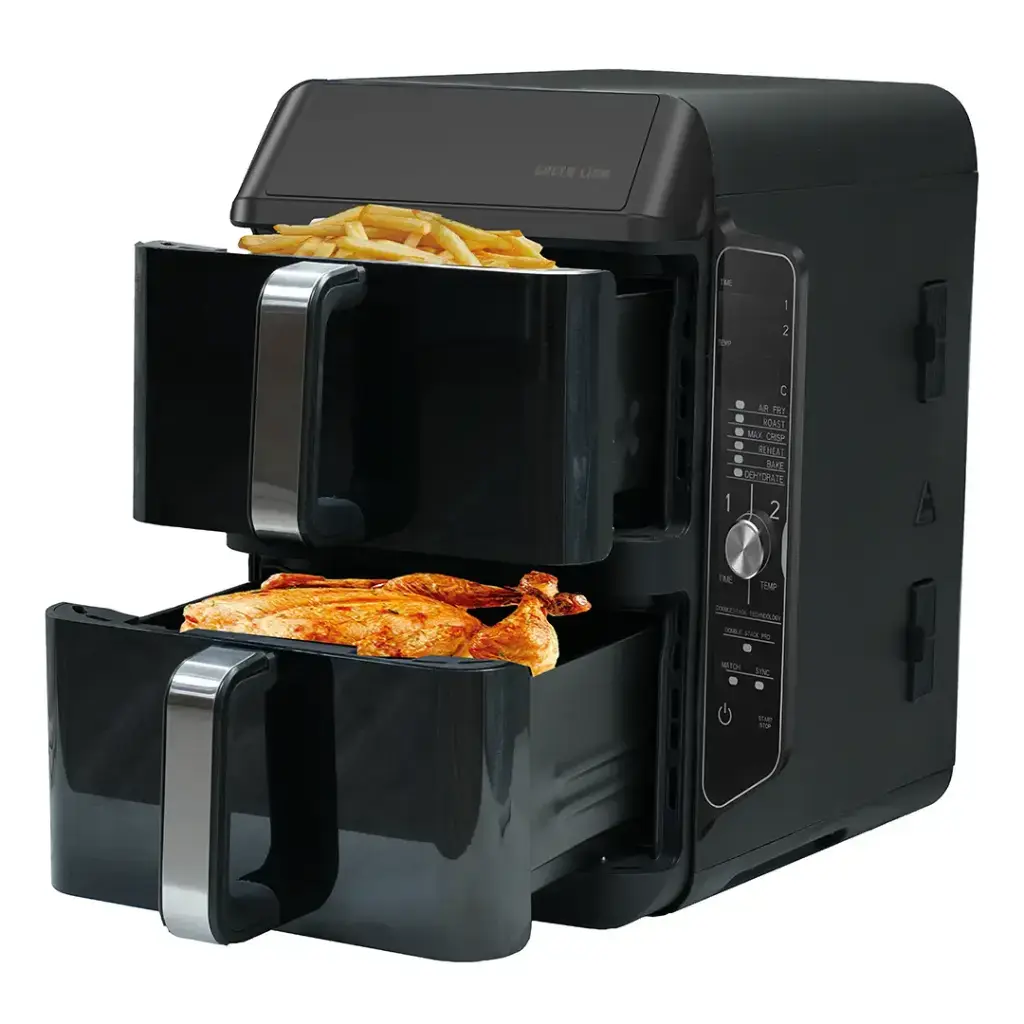 Green Lion Double-Decker Pro Digital Air Fryer 10.2L - Black (1).webp