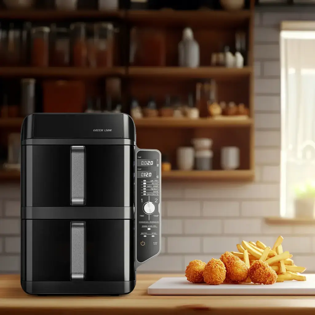 Green Lion Double-Decker Pro Digital Air Fryer 10.2L - Black (2) (1).webp