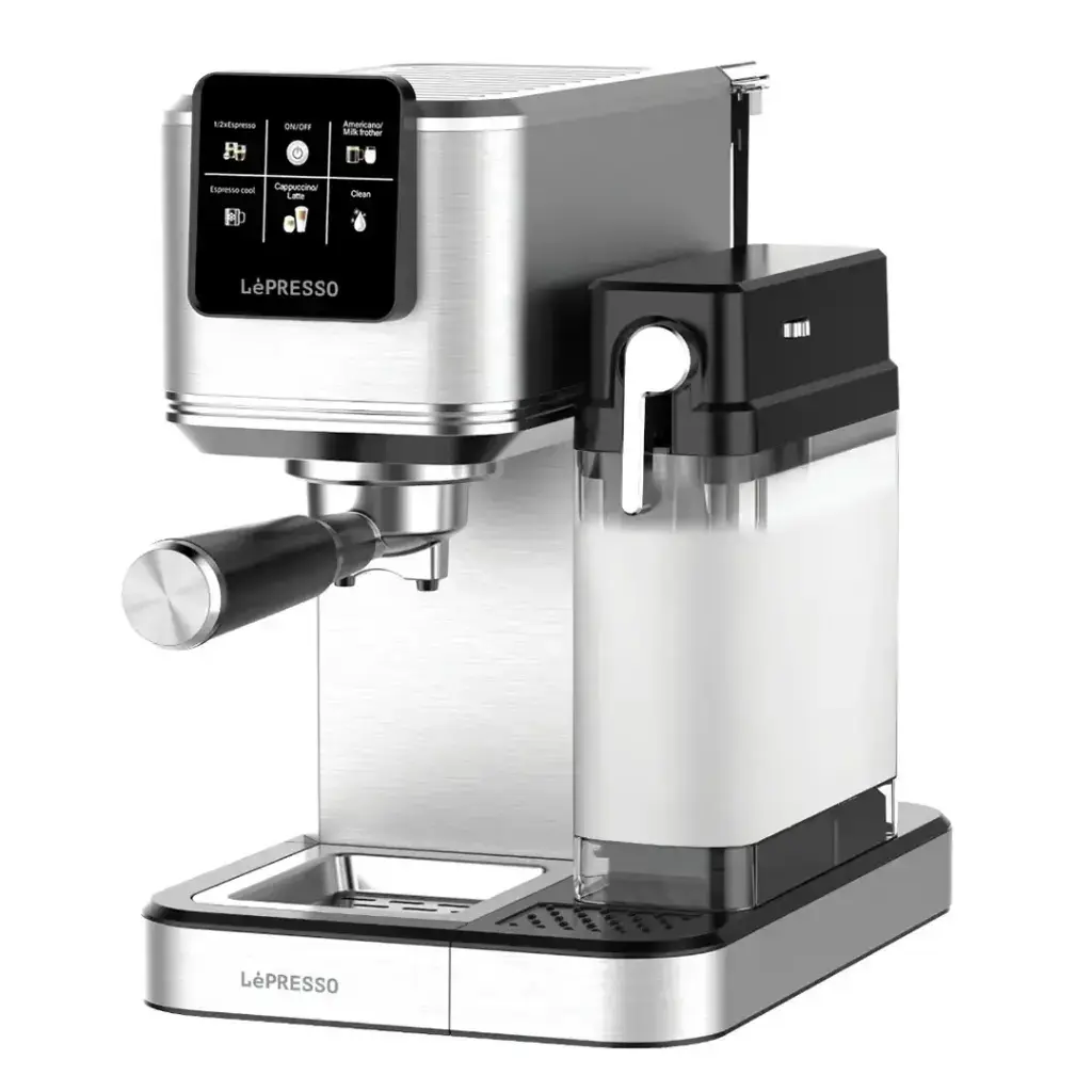 LePresso Latteo Hot & Cold Brewing Coffee Machine with Milk Frothing Function  - Silver5.webp