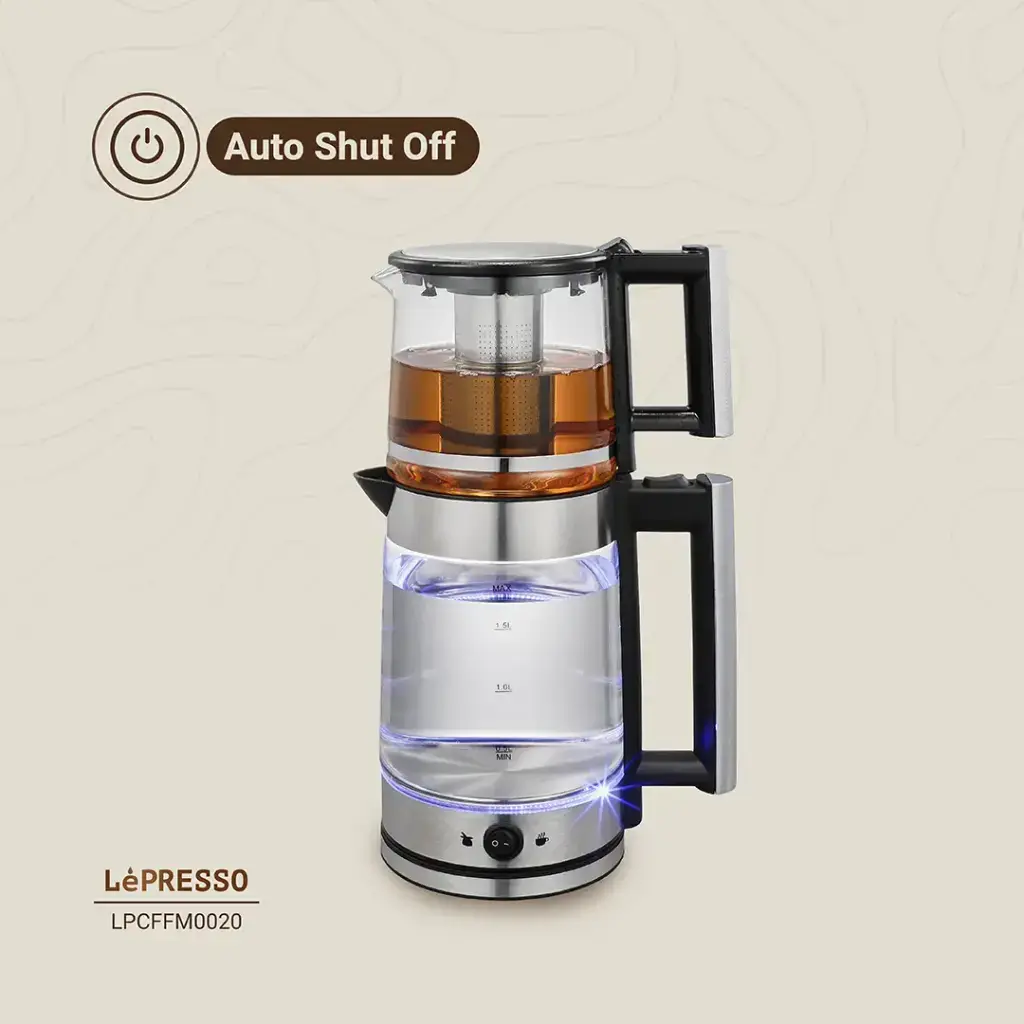 Lepresso Turkish Tea Glass Kettle - Black (2).webp