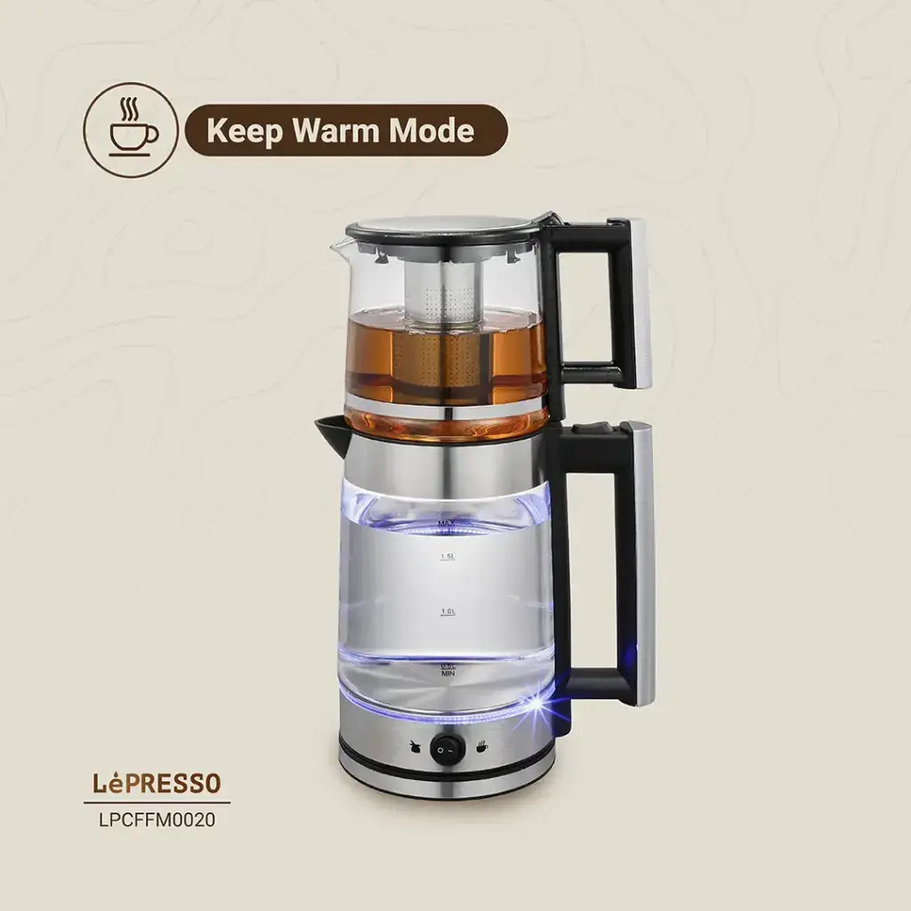 Lepresso Turkish Tea Glass Kettle - Black (4).webp