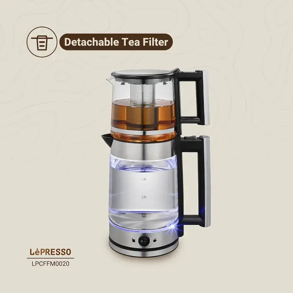 Lepresso Turkish Tea Glass Kettle - Black (7).webp