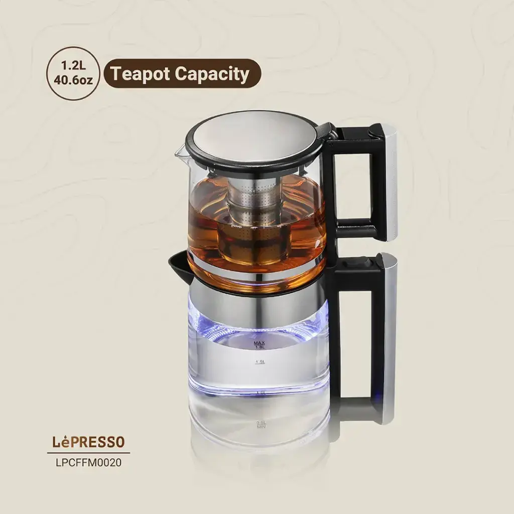 Lepresso Turkish Tea Glass Kettle - Black (6).webp