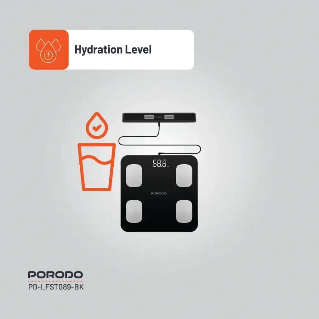 Porodo Lifestyle Precise Analysis Smart Scale - Black (3).webp