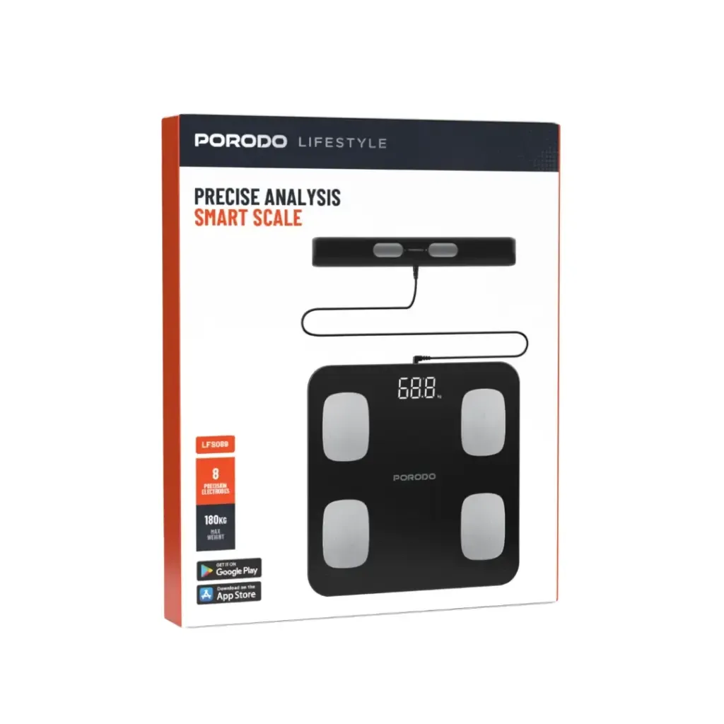 Porodo Lifestyle Precise Analysis Smart Scale - Black (1).webp