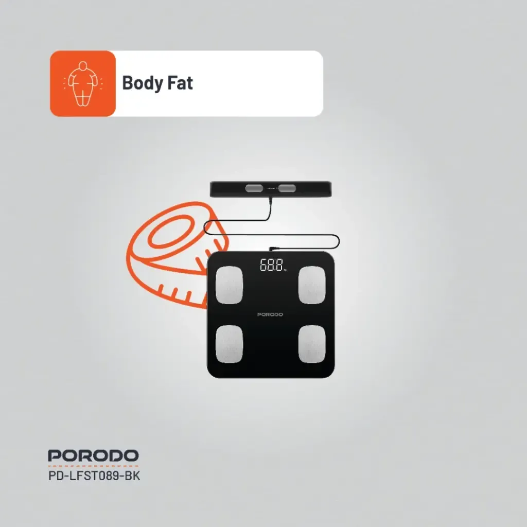 Porodo Lifestyle Precise Analysis Smart Scale - Black (5).webp