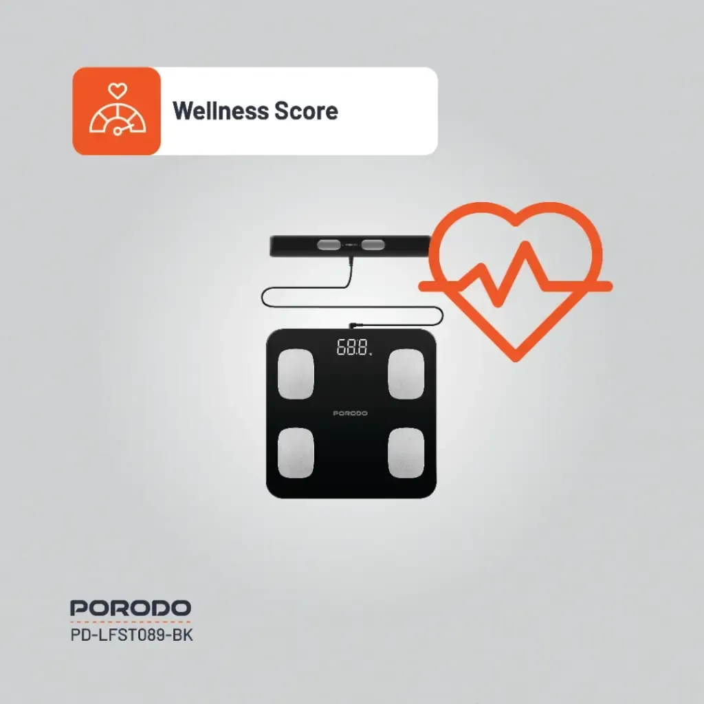 Porodo Lifestyle Precise Analysis Smart Scale - Black (4).webp