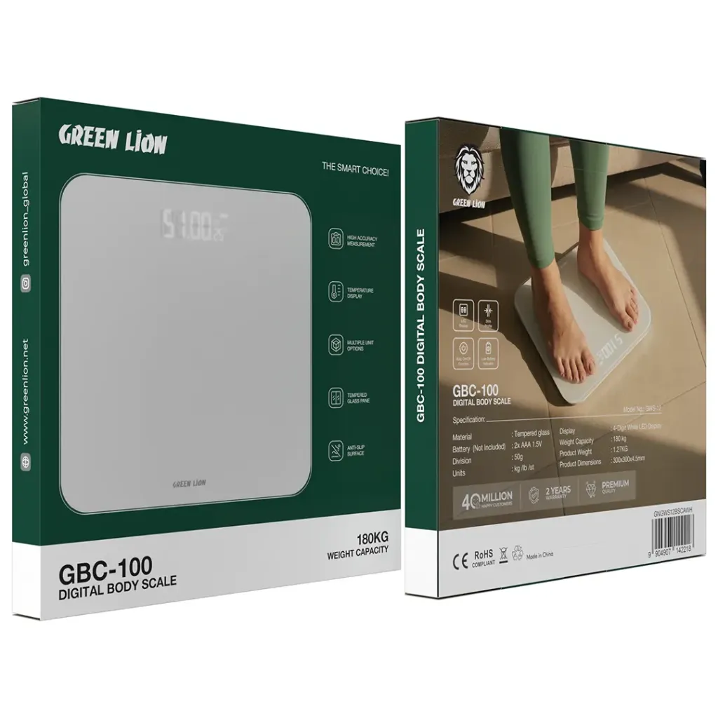 Green Lion GBC-100 Digital Body Scale - White.webp