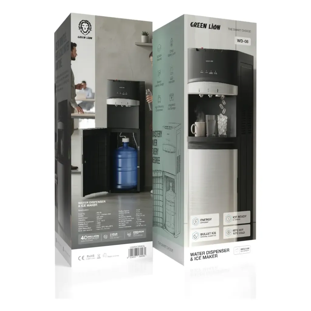 Green Lion Water Dispenser & Ice Maker - Silver (1).webp
