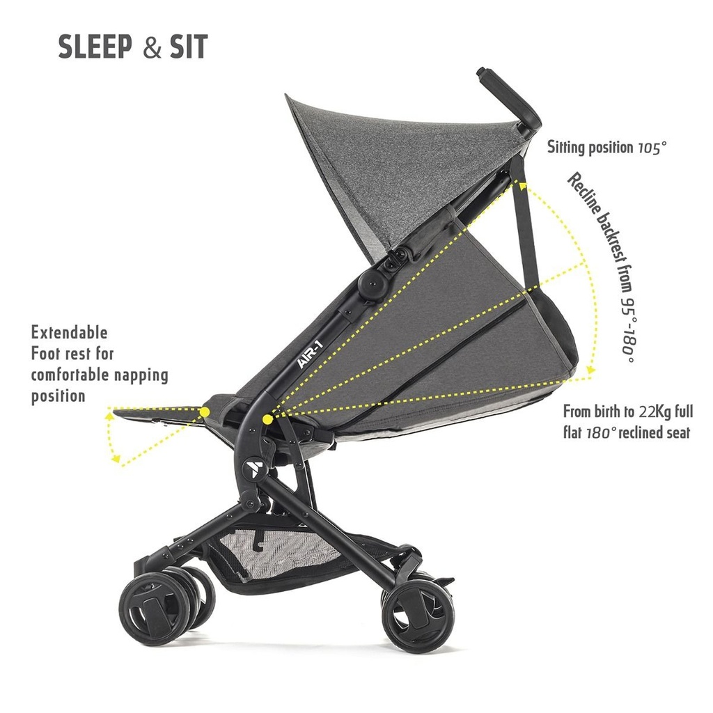 Teknum AIR-1 - Extendable Footrest & Recline