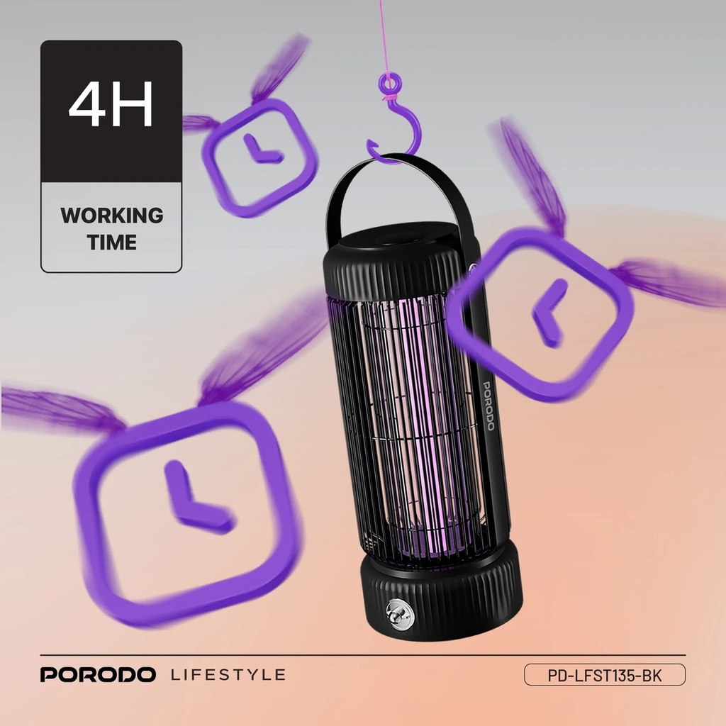 Porodo Lifestyle Insect Killer - 2000mAh Battery & Type-C Charging