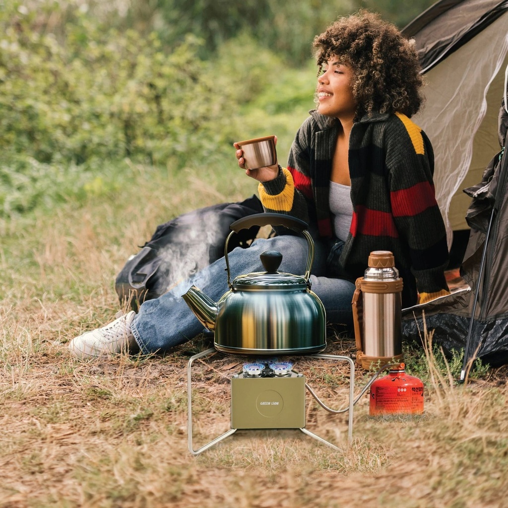 Green Lion 3-Burner Foldable Camping Stove Khaki - View 25