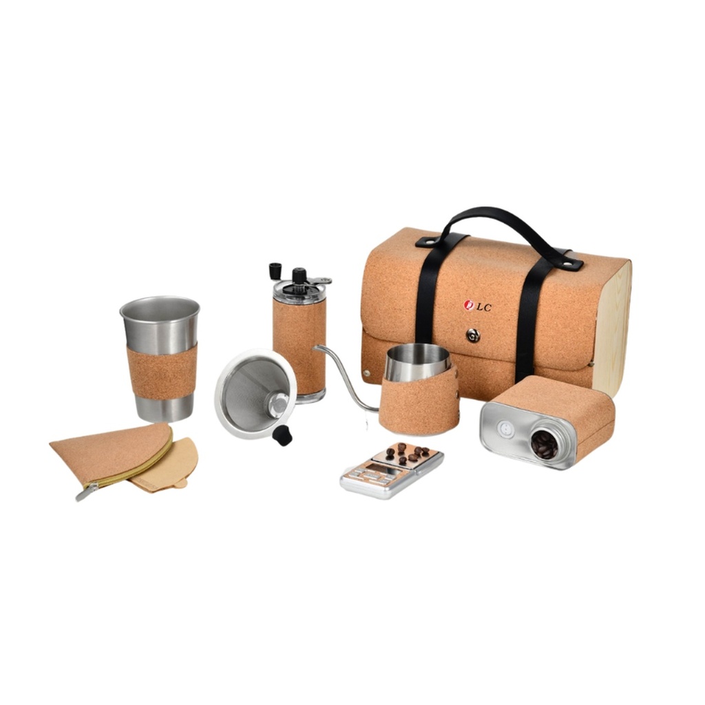 DLC DLC-7325A Complete Portable Pour-Over Coffee Kit Accessories