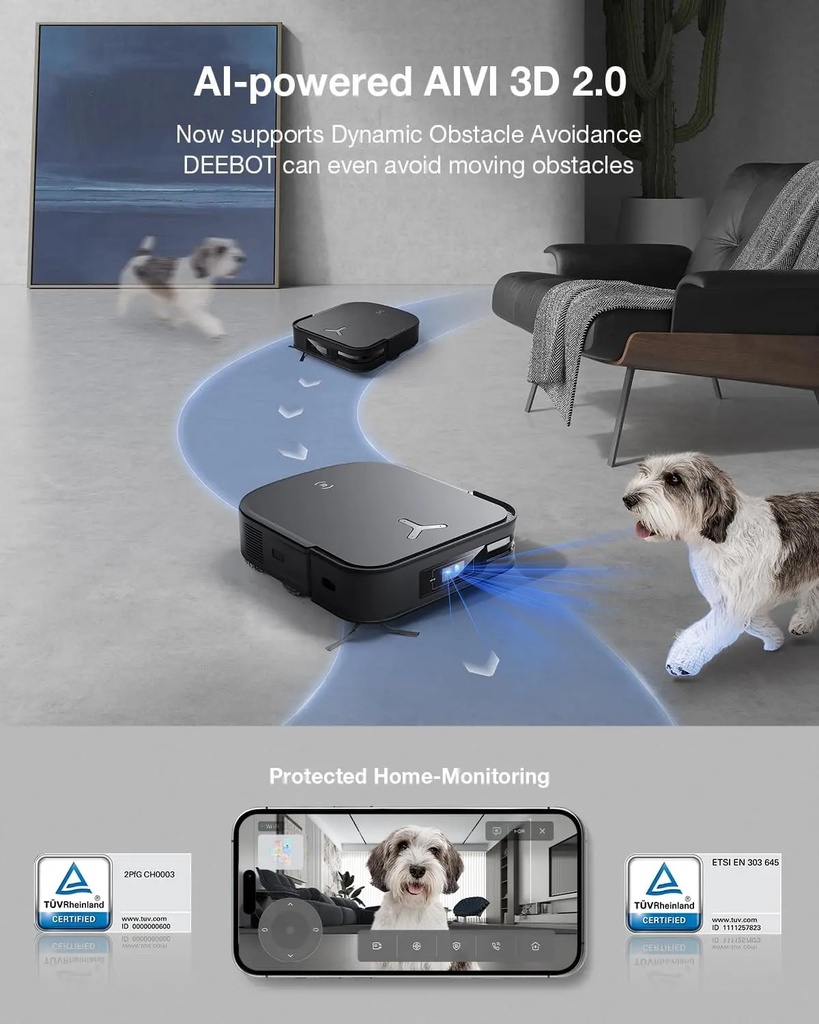 AI AIVI 3D 2.0 Dynamic Obstacle Avoidance & Home Monitoring Camera
