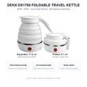 DENX DX1768 Foldable Electric Kettle Dimensions & Key Features Breakdown