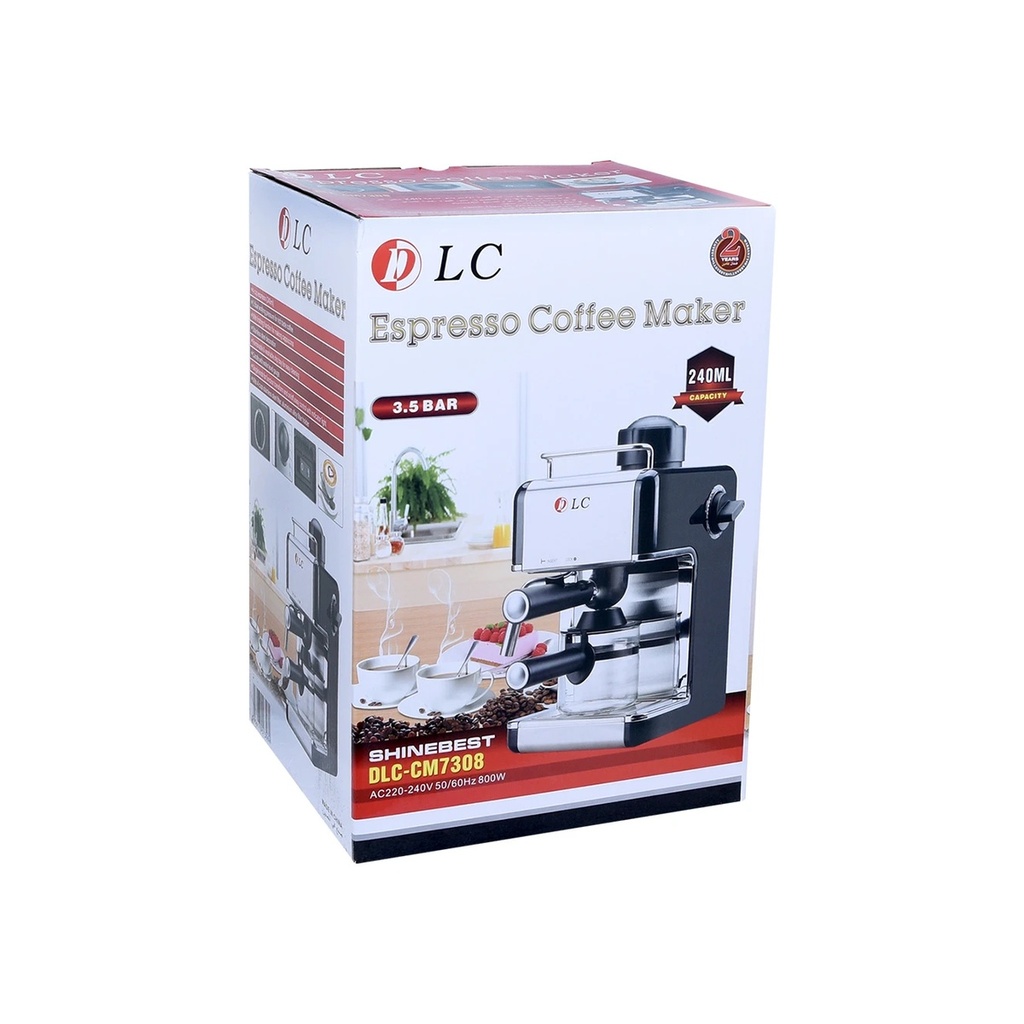 DLC-CM7308 3.5 Bar Espresso Coffee Maker Retail Packaging Box & Specifications