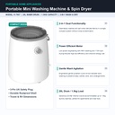 Portable Mini Washing Machine Features & Dual Functionality