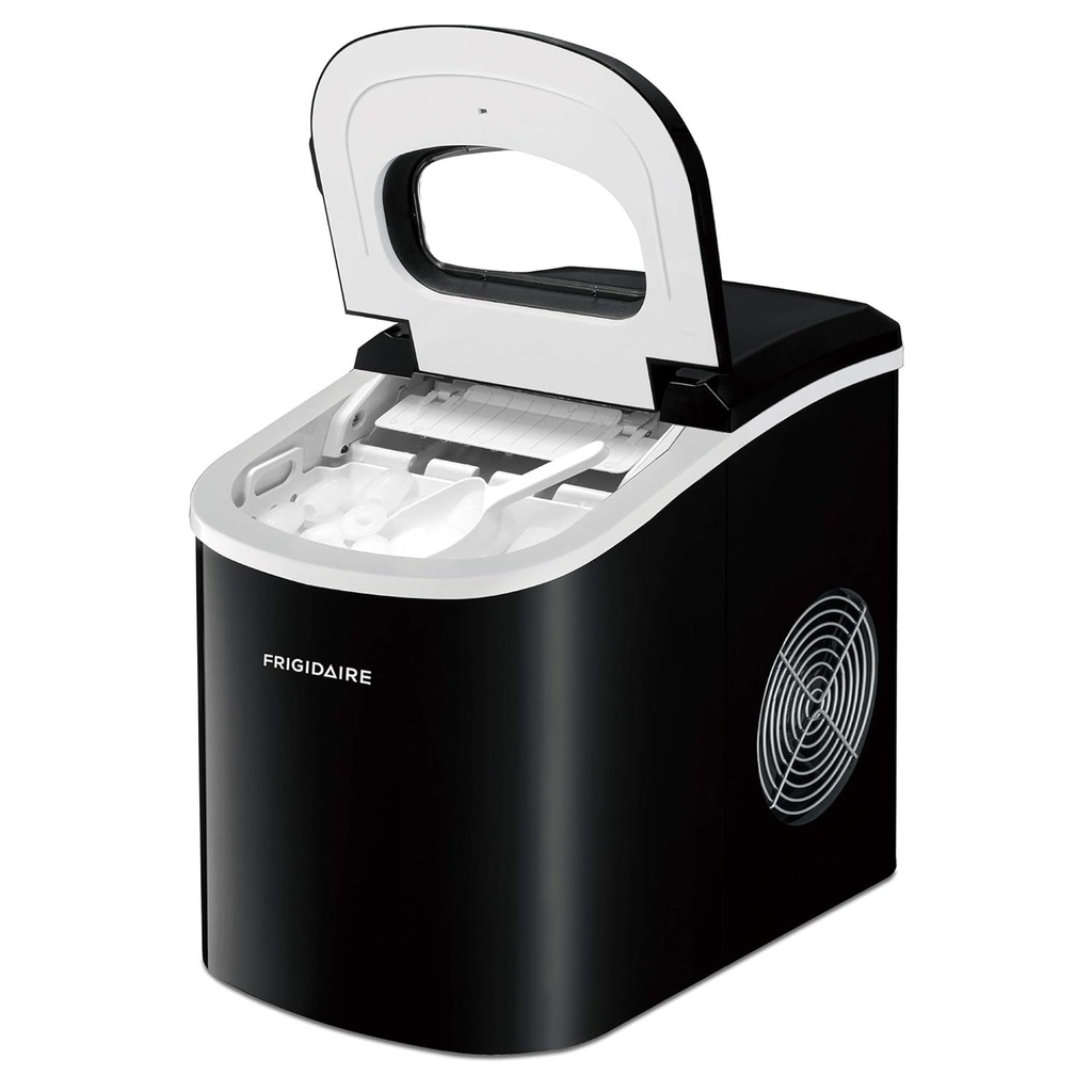 Hicon Ice Maker Open Lid with Basket & Scoop View