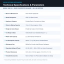 Hicon Countertop Ice Maker Technical Specifications