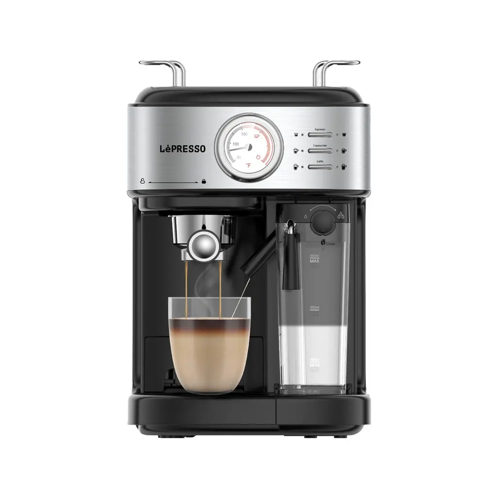 LePresso Coffee Machine 20 Bar Powerful Pressure Pump With Capsule Filter and Funnel - Black  (1).webp