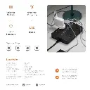 Porodo 6 AC 2 USB-A 24W & 4 USB-C PD 36W Multi-Port Super Hub 2M 3000W UK Compatible Black [PD-FWCH009-2M-BK].webp