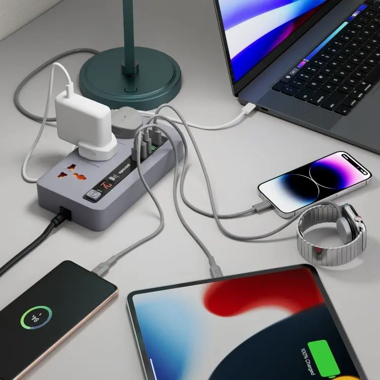 Porodo Multi-Port Power HUB 4 USB-A-USB-C Ultimate Home & Office Kit 2M (5).webp