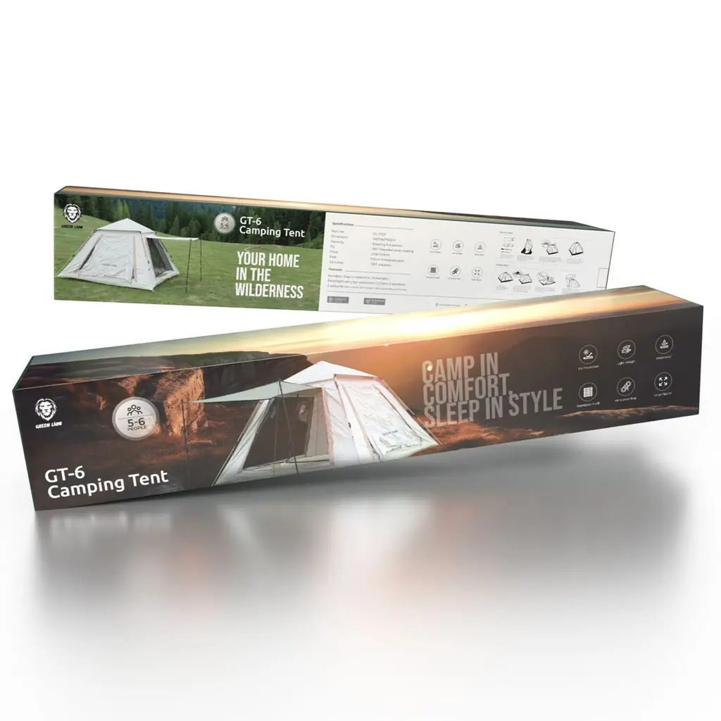 Green Lion GT-6 Camping Tent - Biege.webp