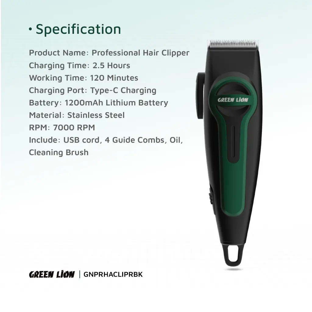 Green Lion Professional Hair Clipper .webp