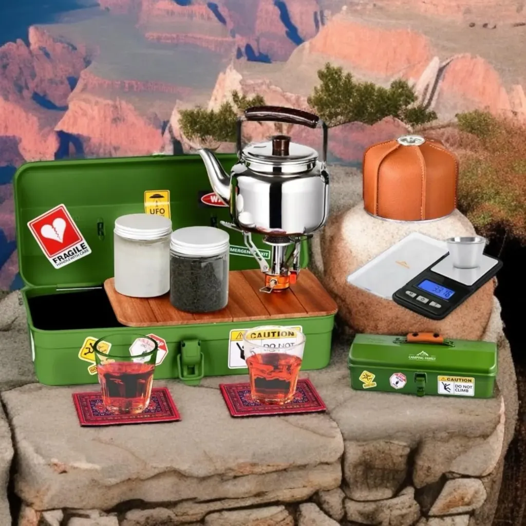 CAMPING TEA SET (GREEN) IT-CP5001
